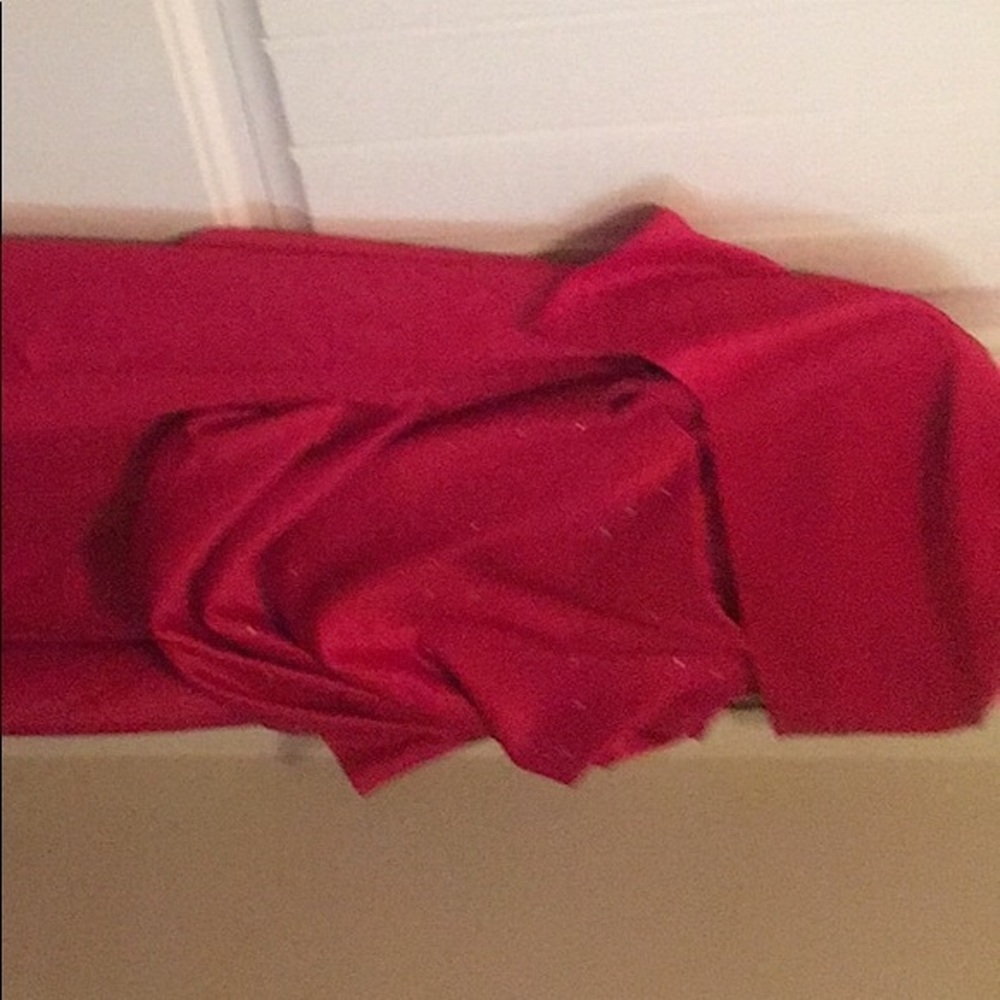 COPY - Red evening skirt, top and shawl.